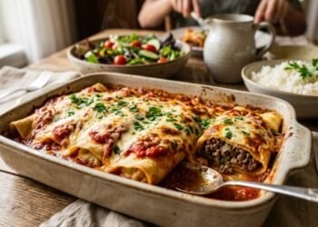 Como fazer panqueca de carne cremosa para o almoço