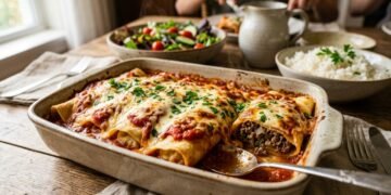 Como fazer panqueca de carne cremosa para o almoço