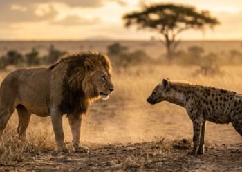 Leões vs hienas revela a guerra da savana que decide força, território e sobrevivência