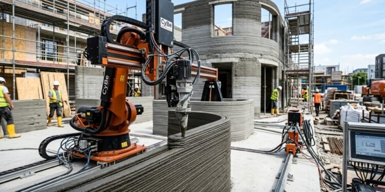 A França inaugura o maior edifício residencial impresso em 3D da Europa, com 12 casas construídas em apenas 34 dias