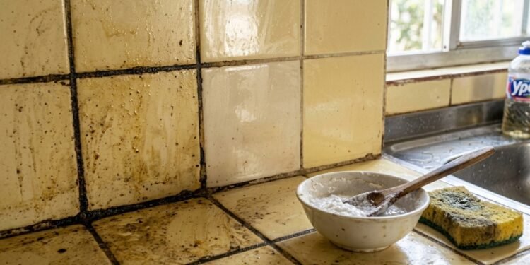 Se os azulejos da cozinha estão amarelados, veja como deixá-los brilhando novamente com bicarbonato