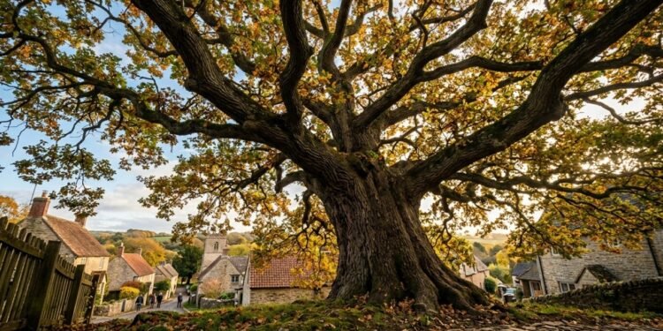 A história do carvalho de 400 anos eleito o mais bonito da Espanha e sua sombra gigante