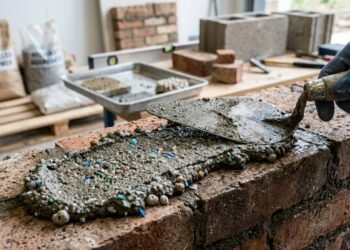 Uma equipe de pesquisadores da Universidade de Newcastle desenvolveu uma argamassa inovadora, utilizando plástico reciclado e aerogel de sílica, que reduz a perda de calor em edifícios em 55%
