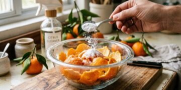 A receita que usa cascas de tangerina e bicarbornato e tem uma função impressionante