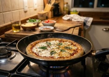 Pizza simples e rápida com uma receita deliciosa