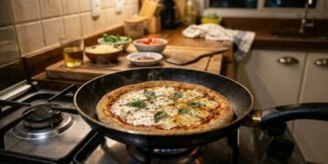 Pizza simples e rápida com uma receita deliciosa