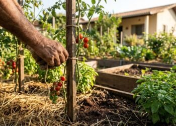 A distância perfeita entre tomateiros para colher frutos maiores e mais saborosos