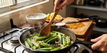 Como cozinhar quiabo sem baba mantendo a crocância e a cor verde