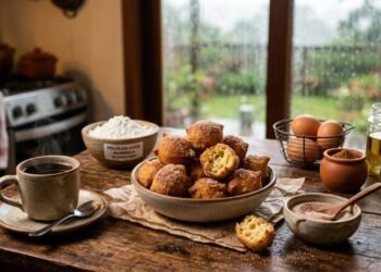 Receita de bolinho de chuva fofinho sem trigo e sem leite