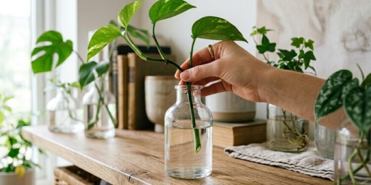 Como cultivar plantas de interior na água para decorar a casa no inverno