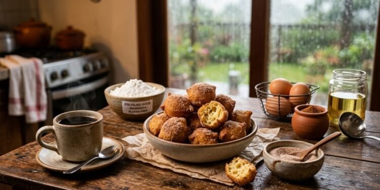 Receita de bolinho de chuva fofinho sem trigo e sem leite