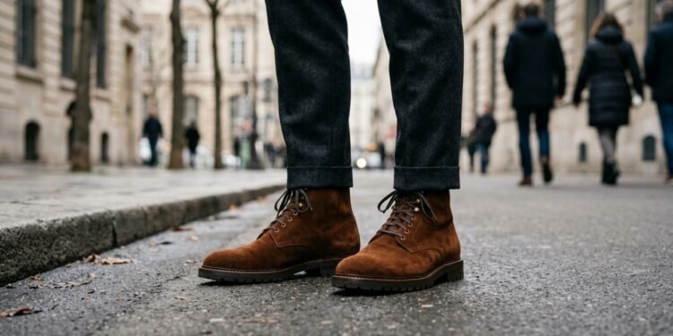 O retorno da camurça coloca os sapatos de inverno no centro das tendências de 2026