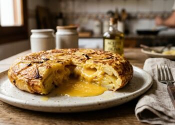 Como preparar a tortilla Betanzos, a versão espanhola do omelete de batatas que derrete na boca