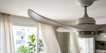 O que significa o formato inclinado das pás do ventilador em sua casa