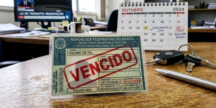 CNH vencida em 2026 poderá ter validade prorrogada após nova lei e motoristas devem ficar atentos