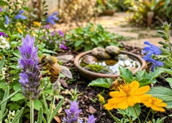 Técnicas profissionais para atrair polinizadores e manter a biodiversidade ativano jardim de casa