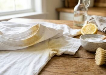 Como remover manchas amarelas de camisas brancas com itens da cozinha