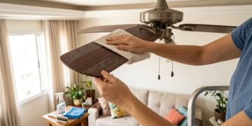 Pouca gente sabe, mas esse método simples facilita a limpeza do ventilador de teto em minutos