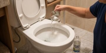 Porque despejar vinagre no vaso sanitário antes de dormir