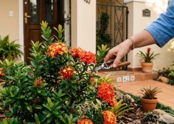 O arbusto que transforma a fachada da casa com flores coloridas o ano inteiro