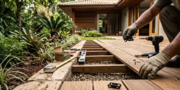 Quanto custa e como planejar um deck sustentável utilizando madeira certificada e pedras naturais
