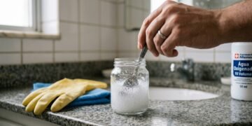 O truque surpreendente da mistura de água oxigenada com sal e como ela é usada na limpeza doméstica
