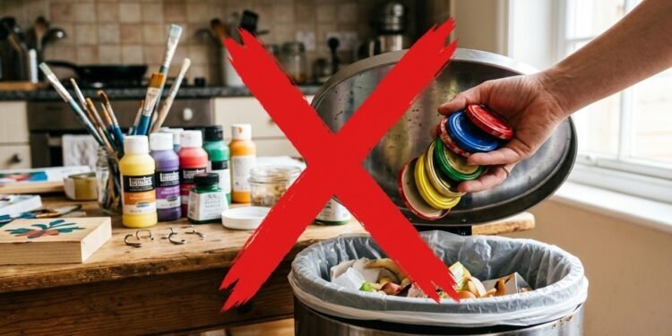 Antes de jogar fora tampas de potes, veja esta ideia prática reutilizar esse tesouro