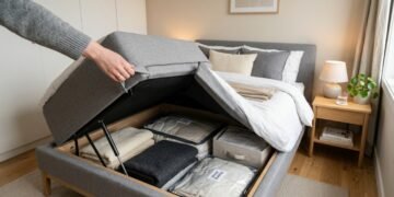 Móveis multifuncionais: como usar baús e camas com pistão para otimizar quartos pequenos