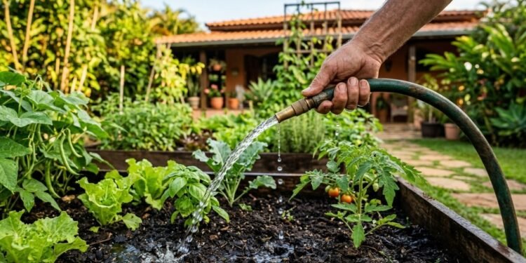 O horário certo para regar plantas e deixar o jardim mais bonito e saudável