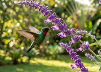 A planta de flores roxas que atrai beija-flores, transforma jardins e pode se adaptar bem ao clima brasileiro