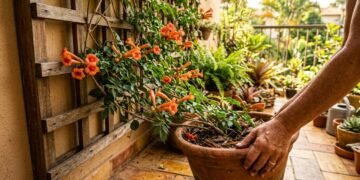 Essa planta de flores em formato de trombeta virou favorita para decorar espaços externos