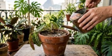 Este erro comum nas plantas de interior faz a terra rejeitar água, mas a solução é mais simples do que parece