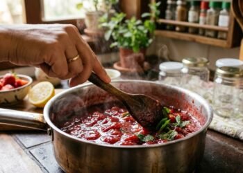 Morango e hortelã, a combinação perfeita para uma geleia deliciosa
