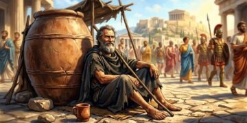 Diogenes, filósofo: "Não é que eu esteja louco; é apenas que minha cabeça é diferente da sua."