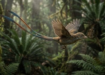 A ave pré-histórica que desafiou a evolução com uma cauda gigante e pouco prática