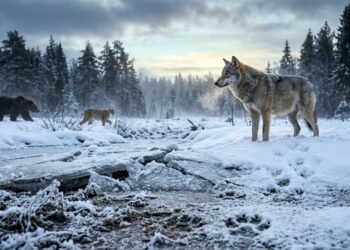 Predadores da Europa mostram força, silêncio e estratégia para sobreviver ao inverno severo