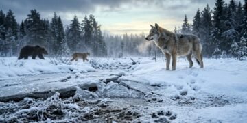 Predadores da Europa mostram força, silêncio e estratégia para sobreviver ao inverno severo