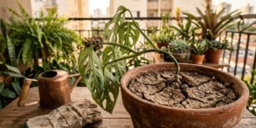 Seu vaso está seco mesmo com regas? O segredo para recuperar a terra que parou de absorver água