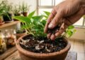 O que acontece quando você mistura borra de café com cascas de alho nas plantas