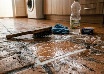 Como limpar piso encardido com mistura caseira e remover manchas dos rejuntes facilmente