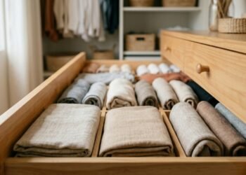 Se você não gosta de usar cabides tradicionais, este truque ajuda a organizar roupas ocupando menos espaço