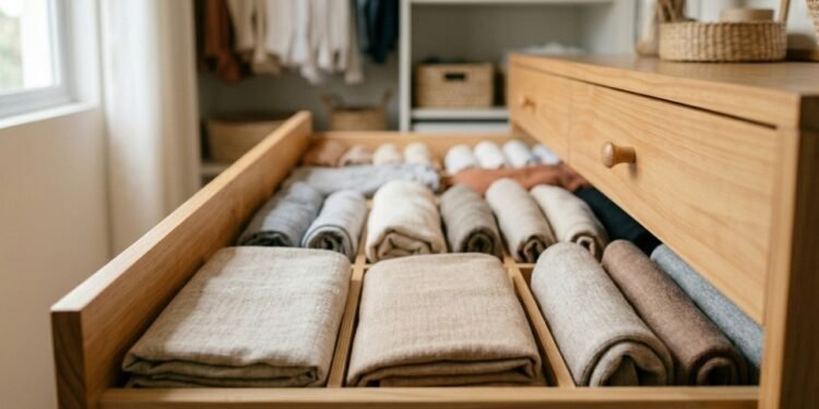 Se você não gosta de usar cabides tradicionais, este truque ajuda a organizar roupas ocupando menos espaço