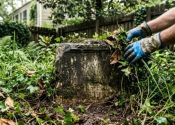 Um casal que limpava o quintal descobriu uma lápide romana de 2.000 anos desaparecida desde a Segunda Guerra Mundial