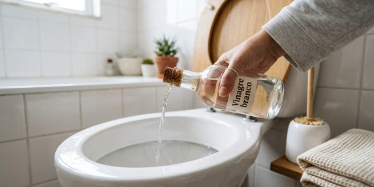 O truque do vinagre no vaso sanitário antes de dormir, veja para que serve e quando usar