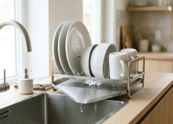 O método japonês de secar louça que acaba com o pano molhado na cozinha
