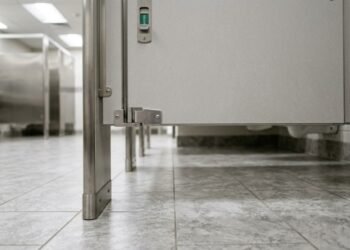 Por que as portas dos banheiros públicos quase nunca encostam no chão?