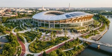 O Estádio RFK, um dos estádios mais emblemáticos internacionalmente, pode ser o maior do mundo construído em madeira