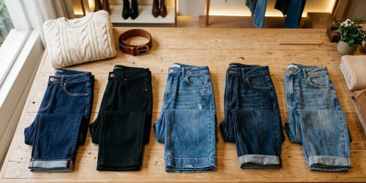 Os modelos de calça jeans que dominam os looks na temporada fria