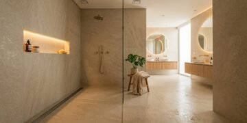 A tendência de banheiro aberto que está deixando os projetos mais elegantes e funcionais