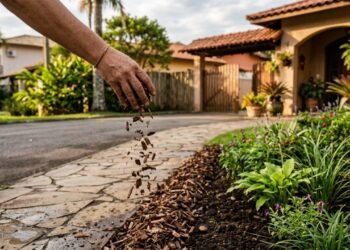Essa ideia com madeira está conquistando jardins por criar um acabamento bonito e natural